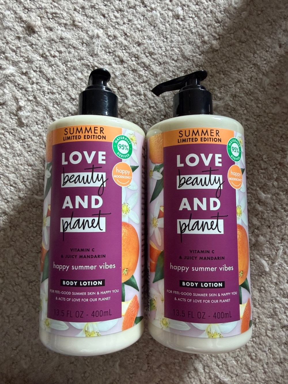 Love Beauty and Planet Vitamin C Juicy Mandarin Body Lotion — Pink